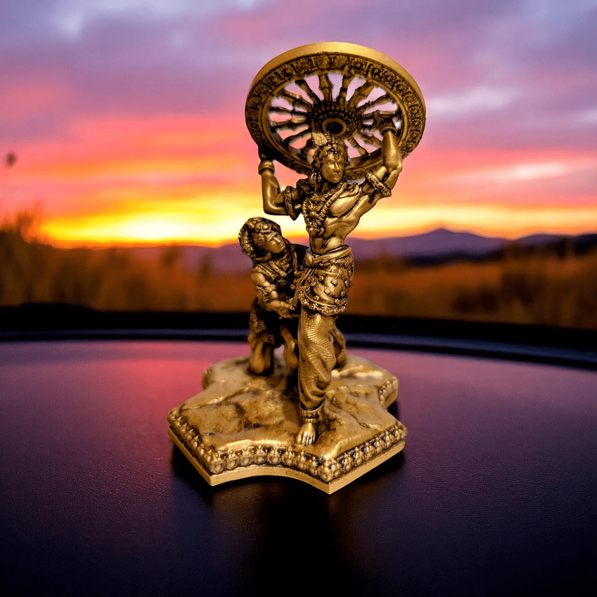 When God Lifted the Wheel: Krishna, Arjuna, and the Breaking of a Vow - Fabzie - Home Decor Elegance