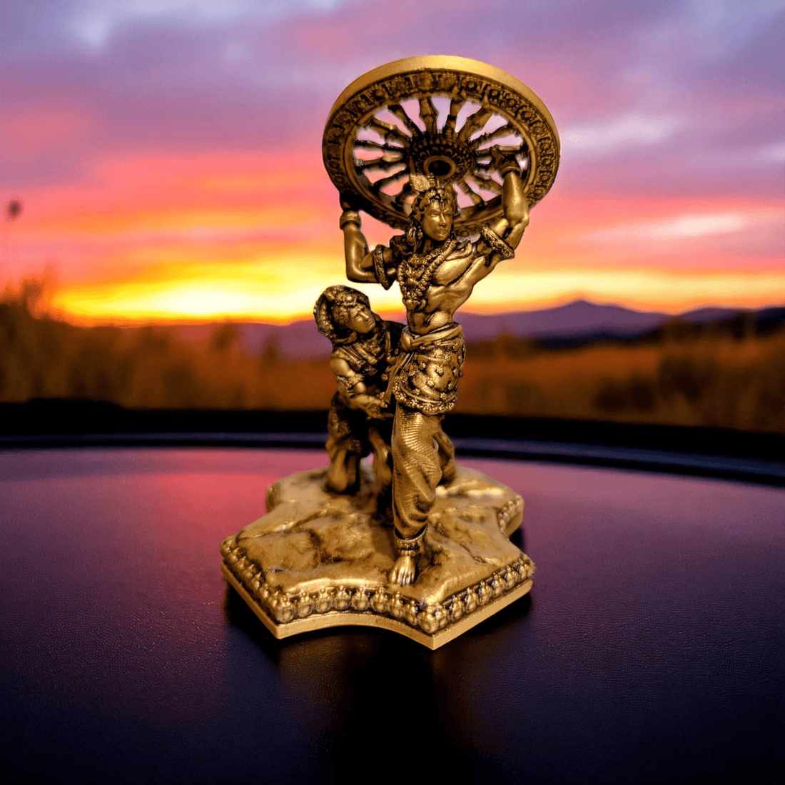 When God Lifted the Wheel: Krishna, Arjuna, and the Breaking of a Vow - Fabzie - Home Decor Elegance