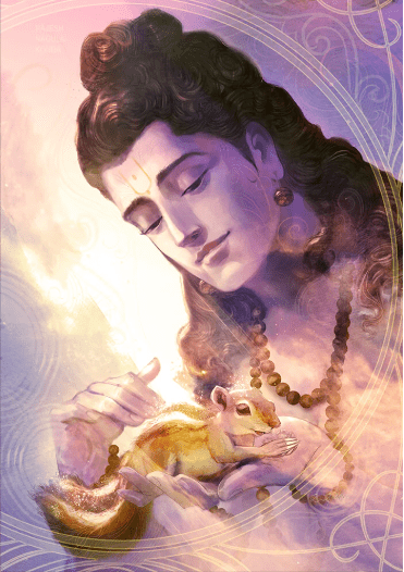 The Divine Touch: Shri Ram and the Squirrel's Devotion - Fabzie - Home Decor Elegance