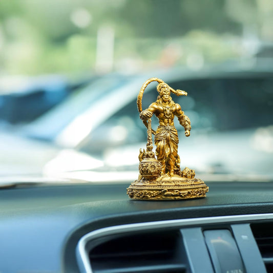 Hanuman Ji Lanka Dahan Car Dashboard Murti - Divine Protection & Energy".