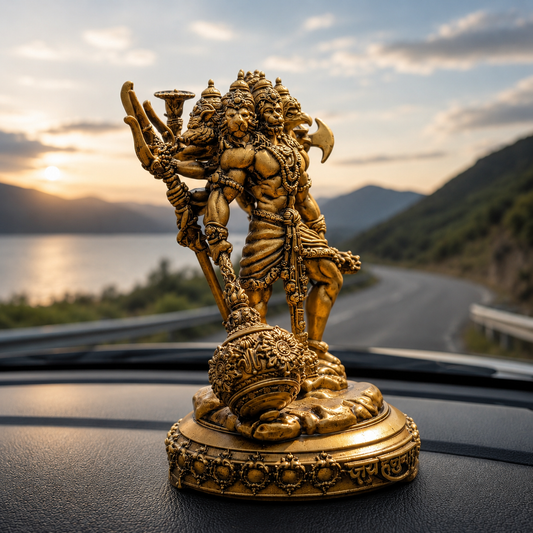 Panchmukhi Hanuman Ji – Guardian of Five Energies - For Car Dashboard - Fabzie - Home Decor Elegance
