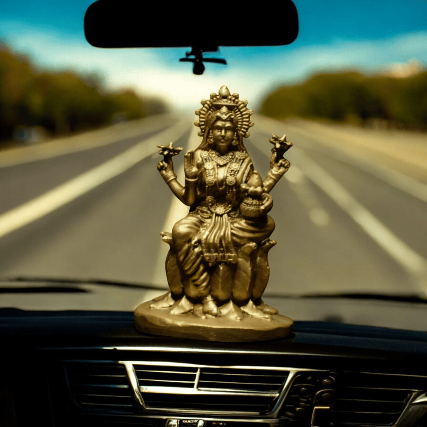 Laxmi ji on Lotus - Car dashboard.