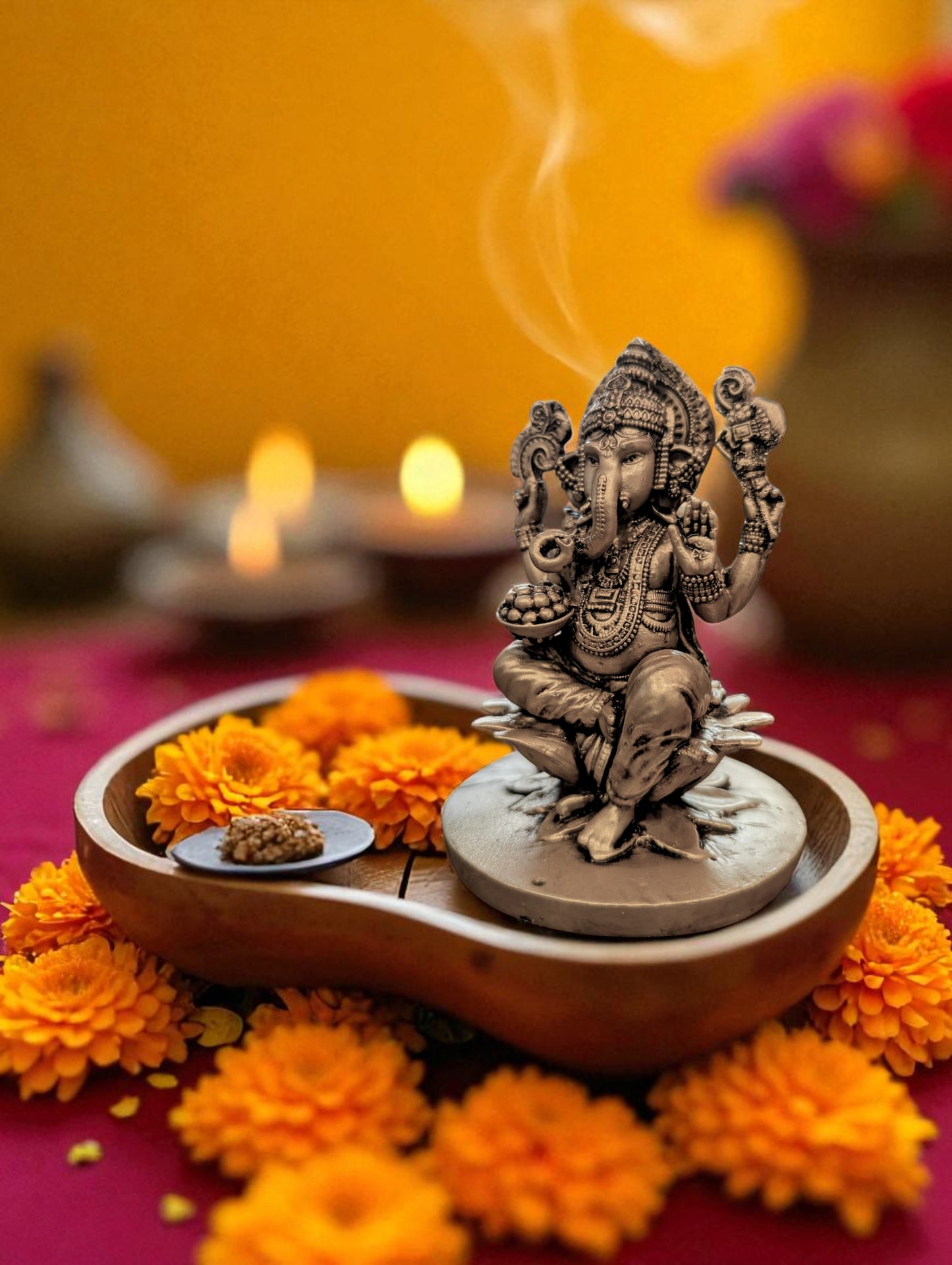 Lord Ganesha Seated on Lotus – Serene Presence for Office & Home Interiors - Fabzie - Home Decor Elegance