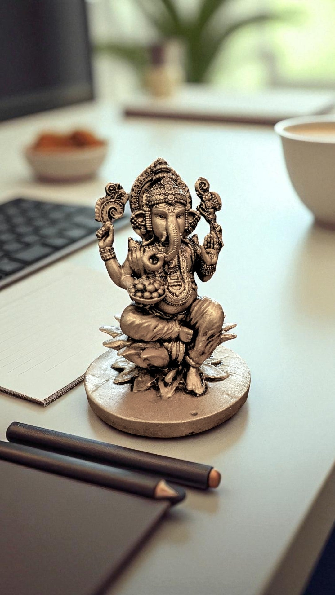 Lord Ganesha Seated on Lotus – Serene Presence for Office & Home Interiors - Fabzie - Home Decor Elegance