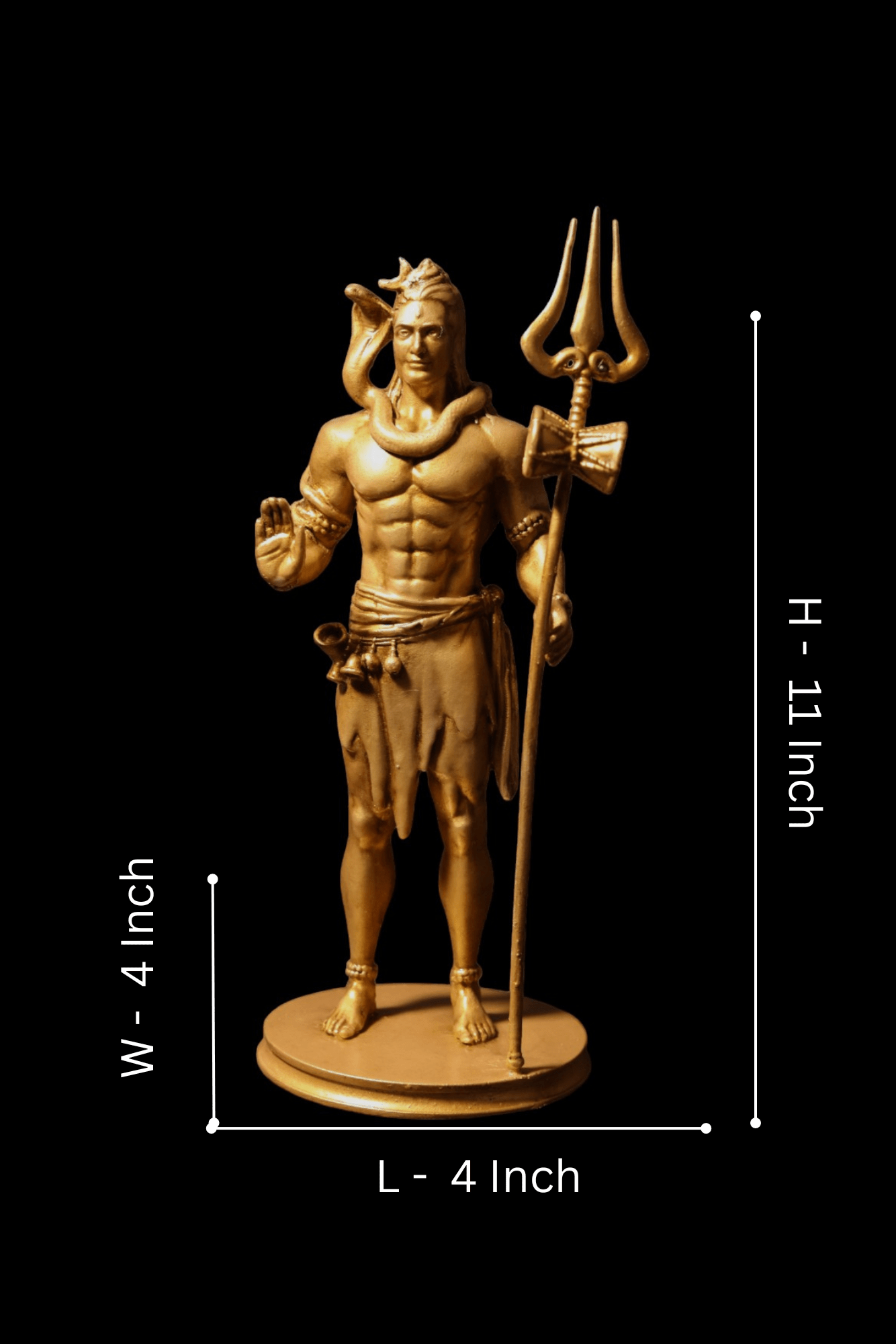 Shiv Ji Murti with Trishul - Divine Guardian.