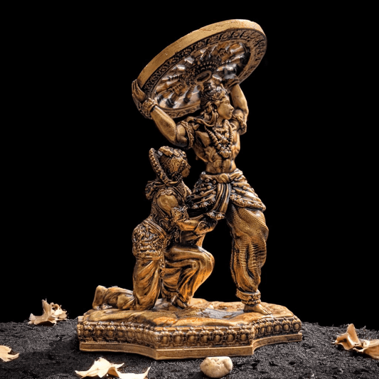 Krishna’s Divine Fury – When God Broke His Oath for His Devotee’s Vow - Car dashboard - Fabzie - Home Decor Elegance