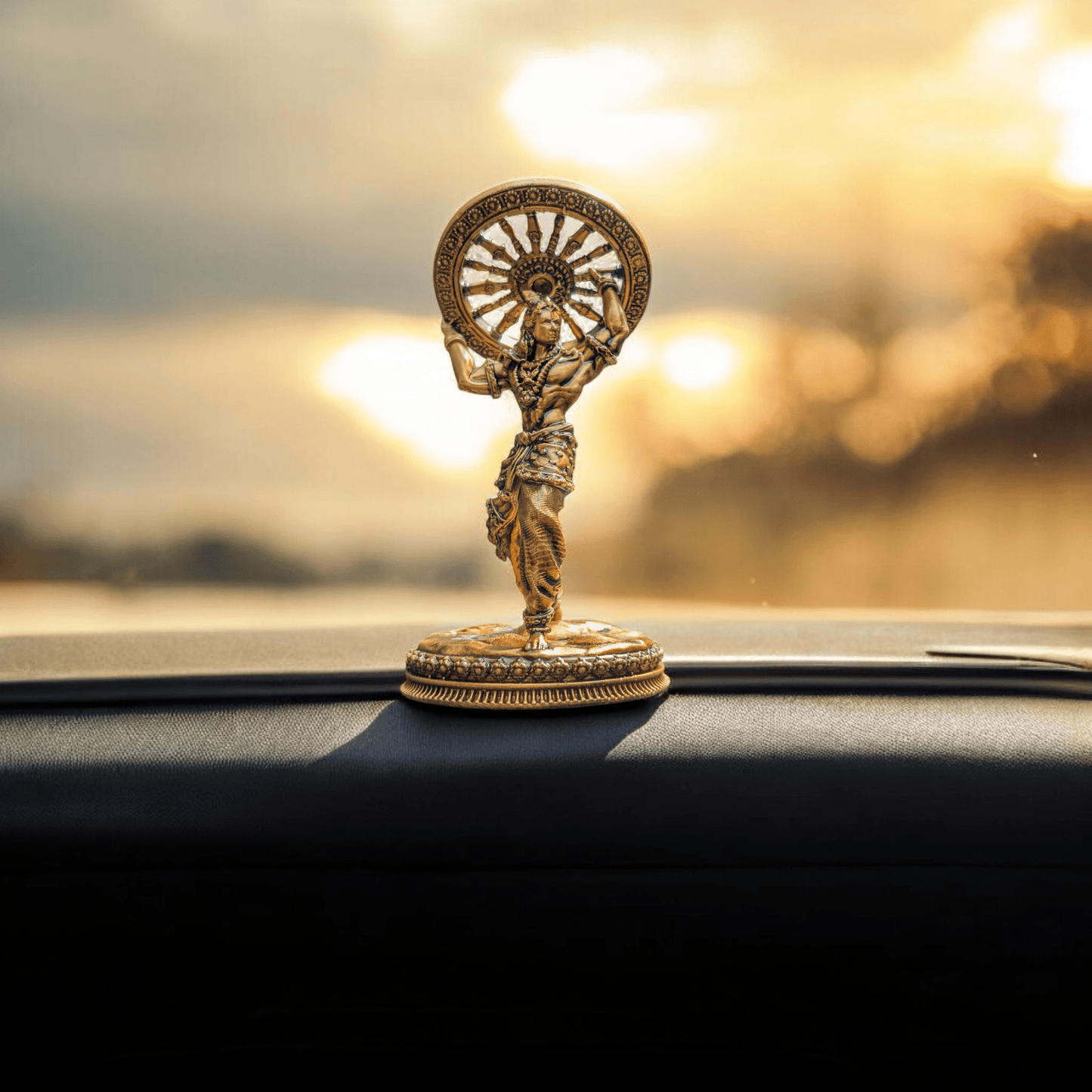 Krishna’s Divine Fury – When God Broke His Oath for His Devotee’s Vow - Car Dashboard - Fabzie - Home Decor Elegance