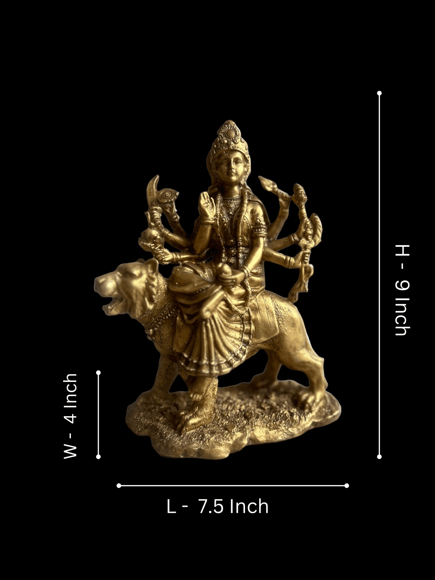 Sherawali Maa Murti: Hindu Divine Mother of Strength and Protection Murti.