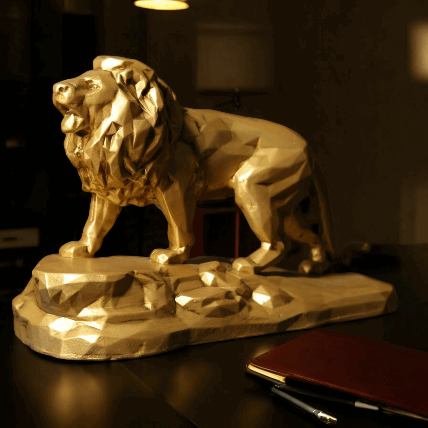 Lion On Rock - Majestic Wildlife Home Décor.