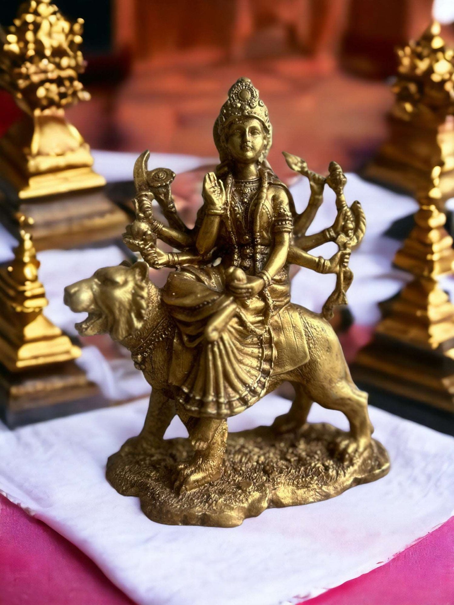 Sherawali Maa Murti: Hindu Divine Mother of Strength and Protection Murti.