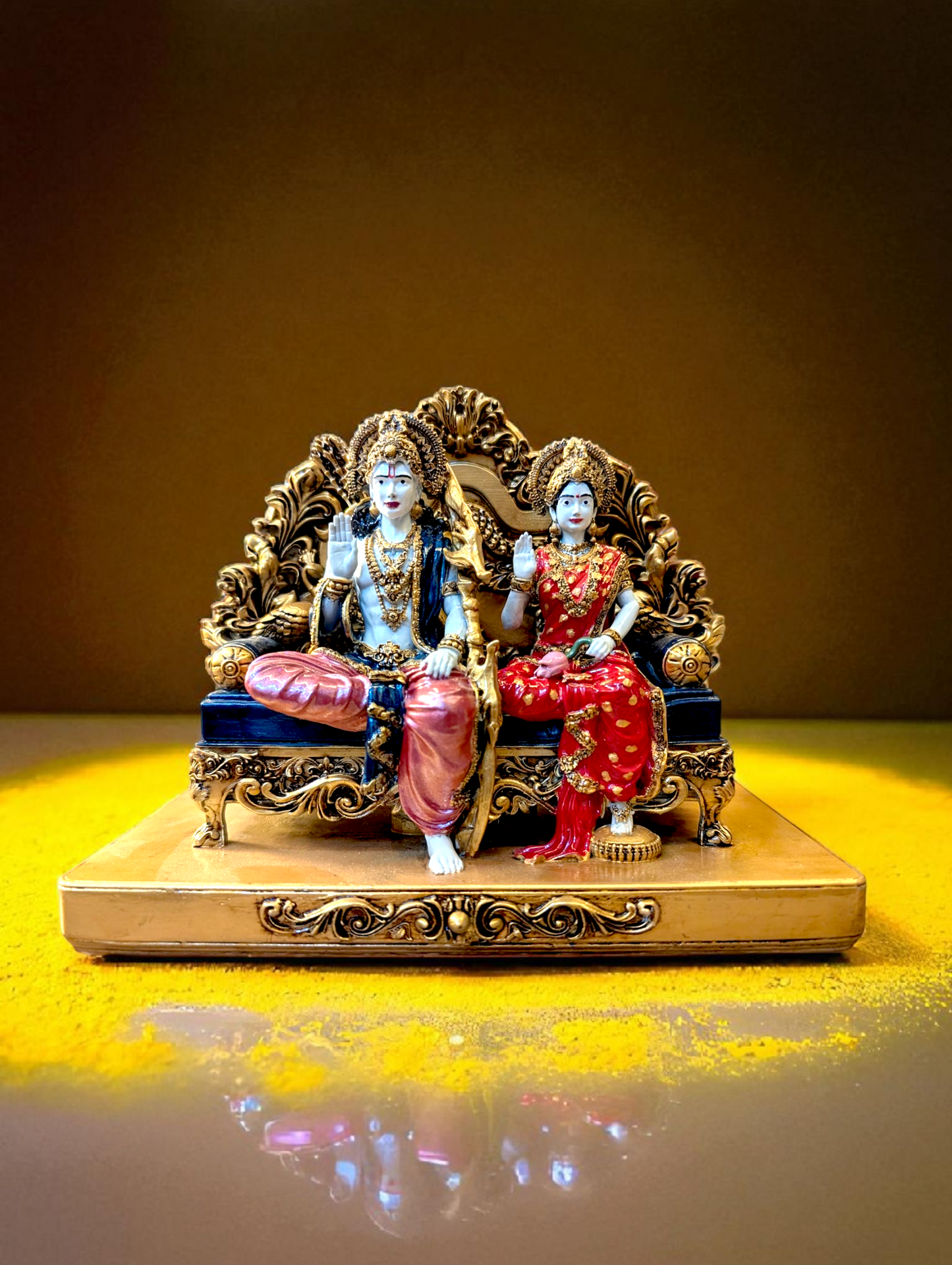 Shri Ram and Sita Mata Jodi – Divine Darbar Murti for Home / Office Decor - Fabzie - Home Decor Elegance