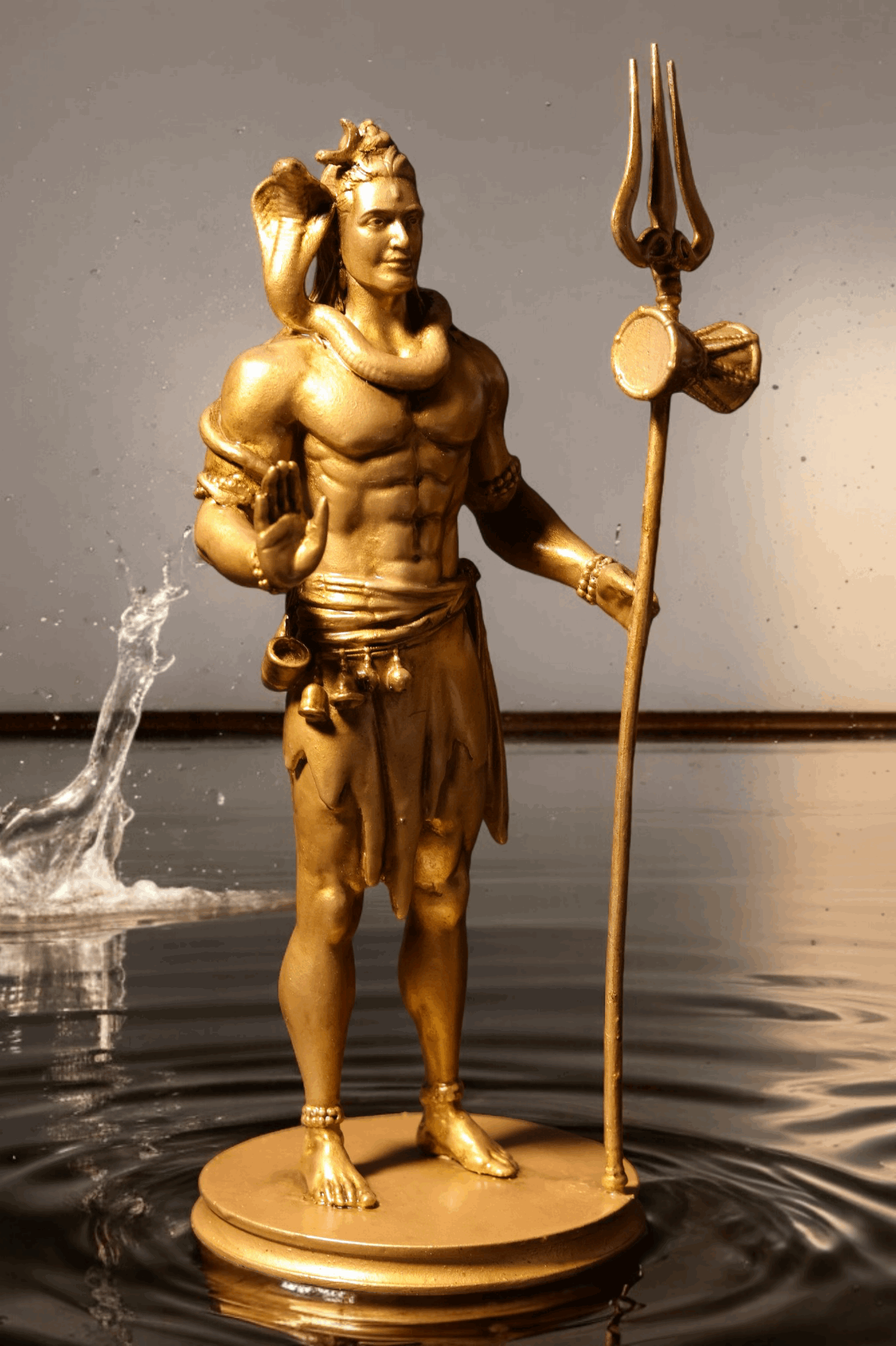 Shiv Ji Murti with Trishul - Divine Guardian.