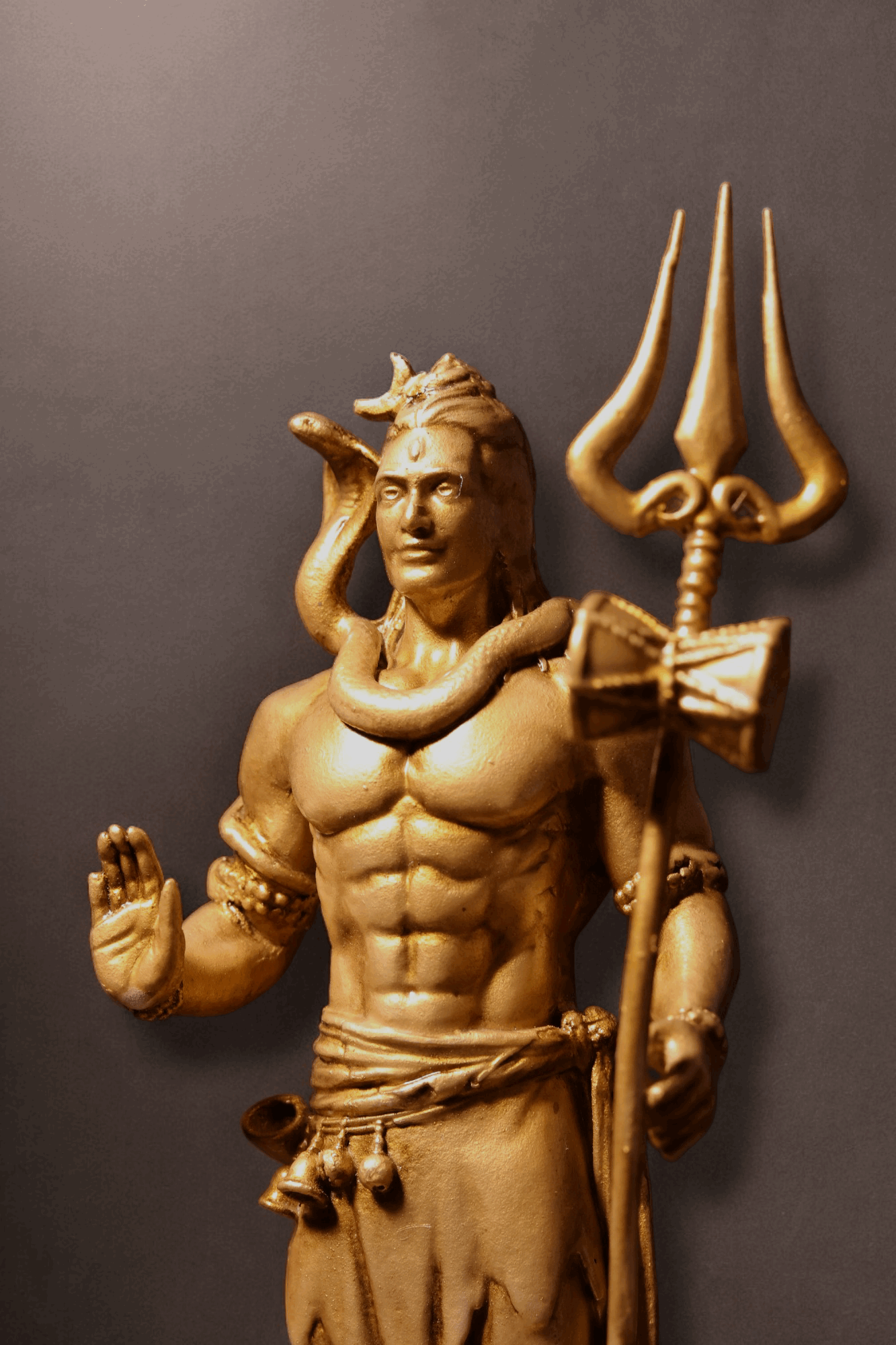 Shiv Ji Murti with Trishul - Divine Guardian.