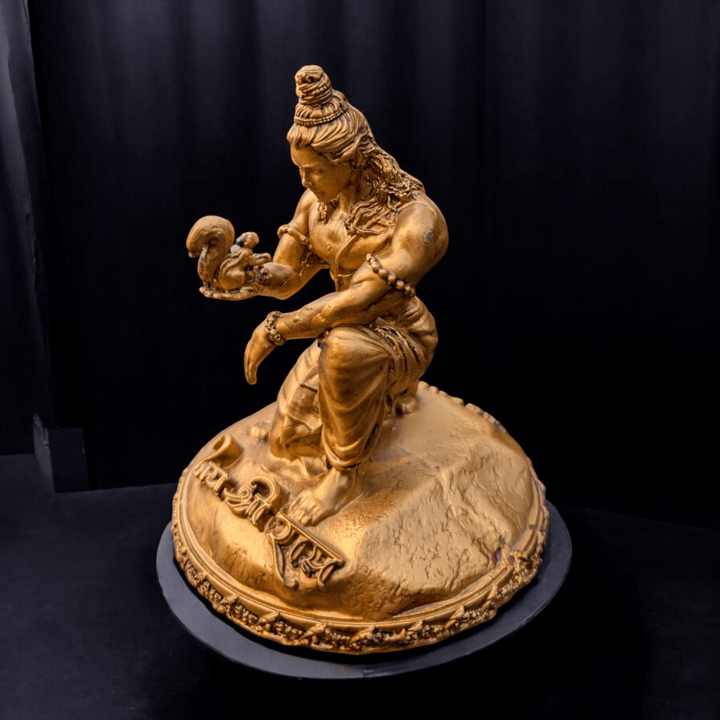 The Divine Touch: Shri Ram and the Squirrel's Devotion Murti for Car Dashboard.