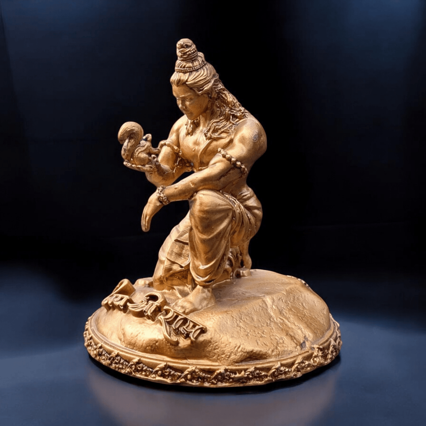 The Divine Touch: Shri Ram and the Squirrel's Devotion Murti for Car Dashboard.