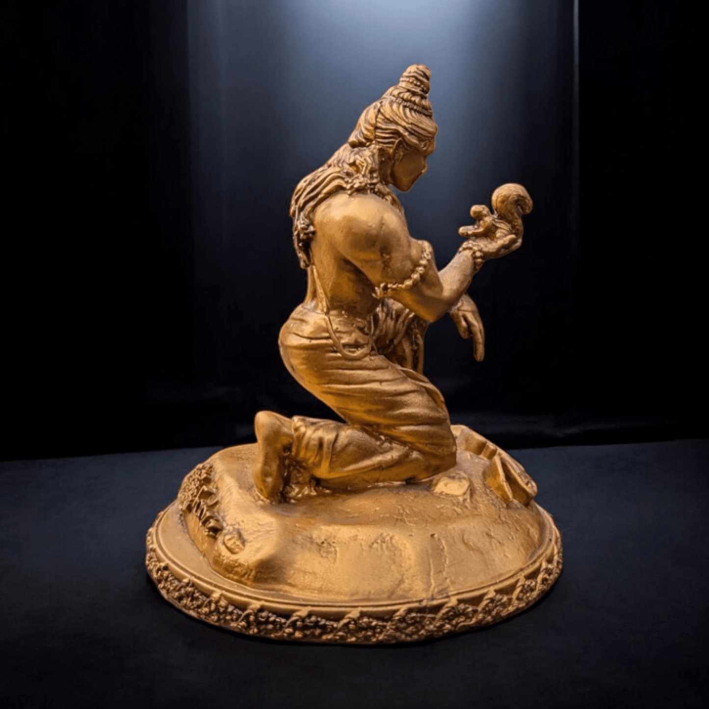 The Divine Touch: Shri Ram and the Squirrel's Devotion Murti for Car Dashboard.