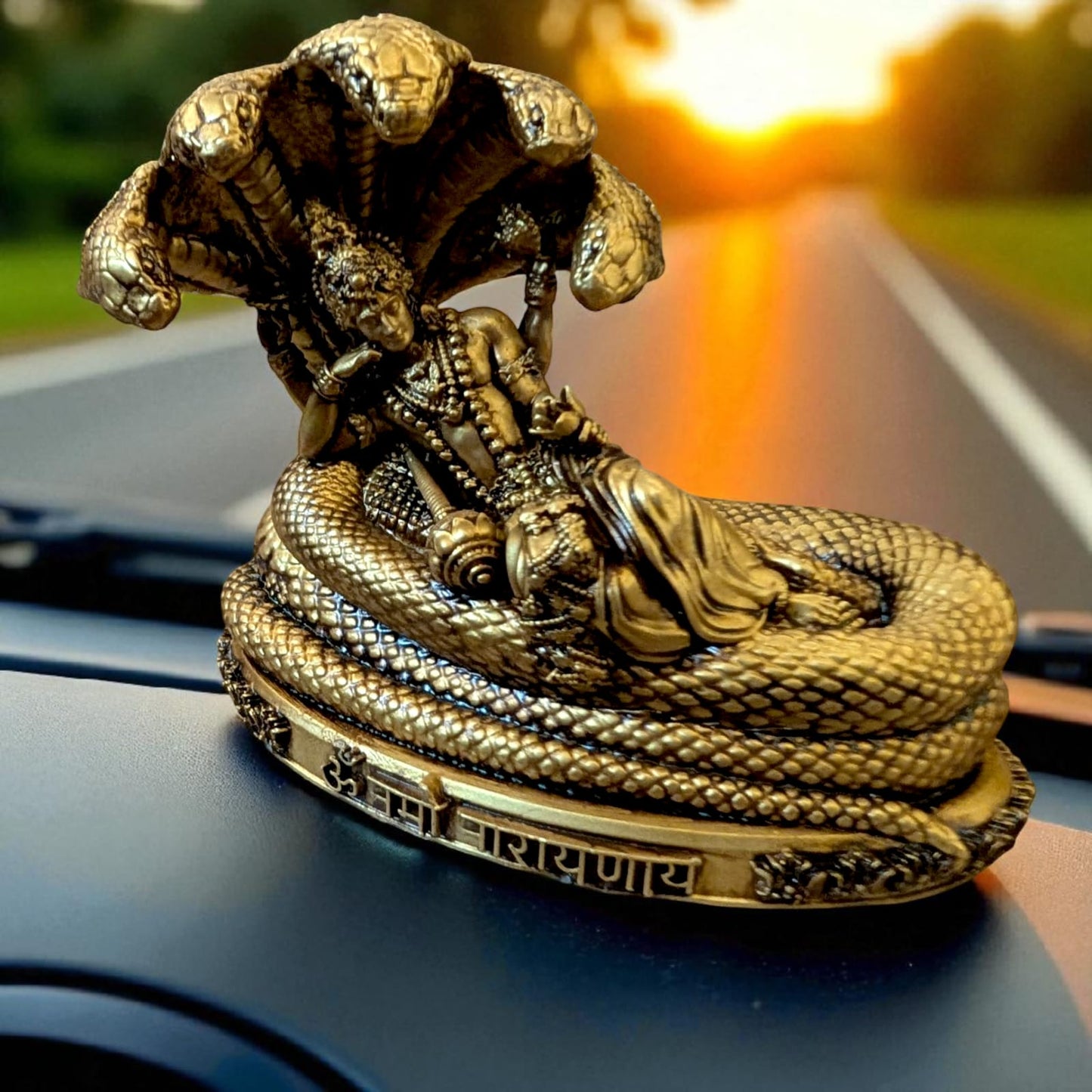 Vishnu Ji with Sheshnaag – Protective Car Dashboard Idol - Fabzie - Home Decor Elegance