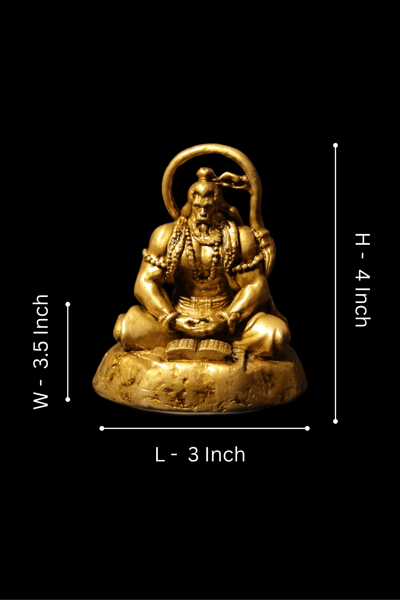 Meditating Hanuman ji Murti for car dashboard - Spiritual Hindu Décor - Fabzie - Home Decor Elegance