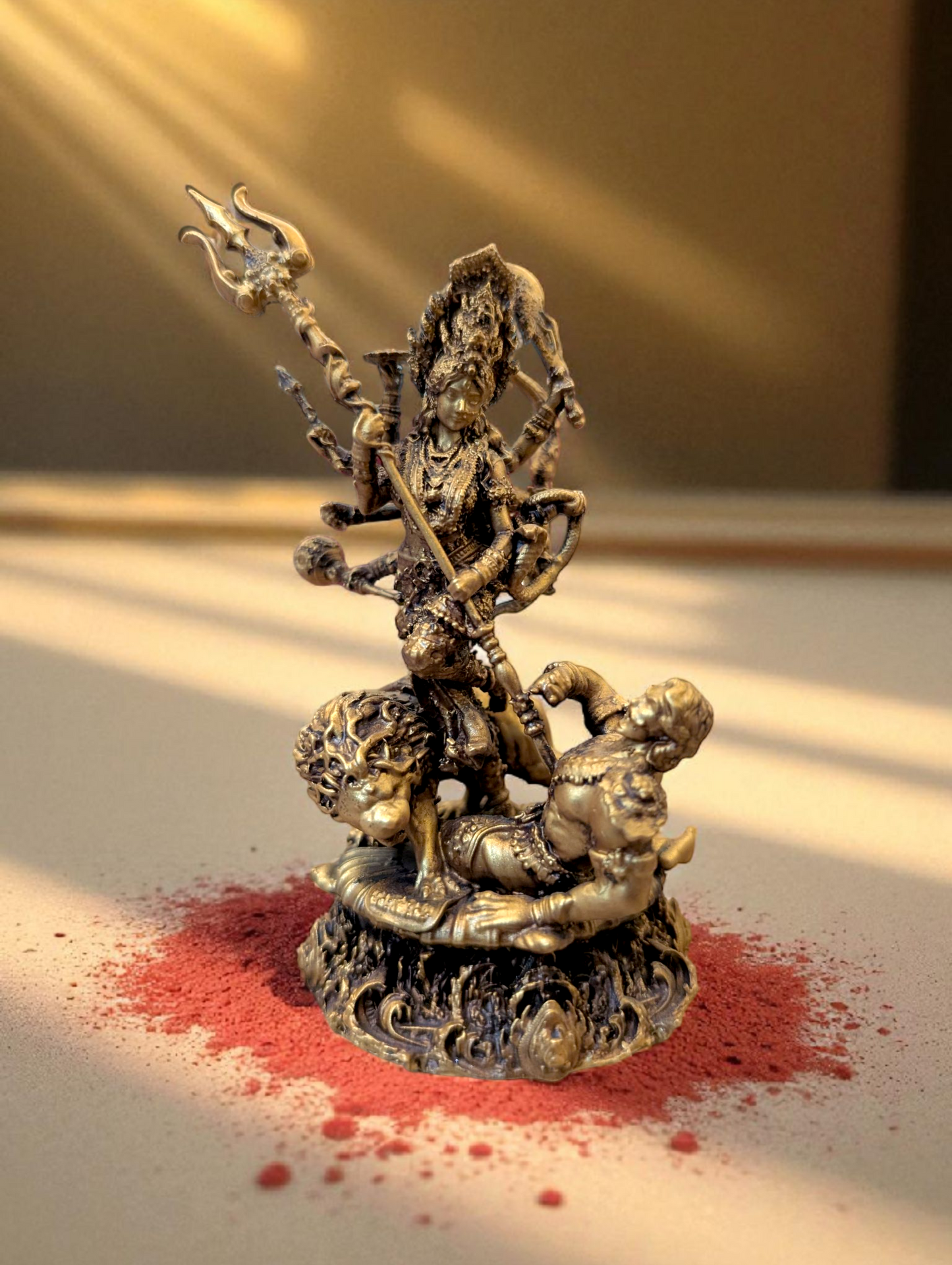 Goddess Durga Slaying Mahishasur – Power and Courage Embodied in Divine Decor - Fabzie - Home Decor Elegance