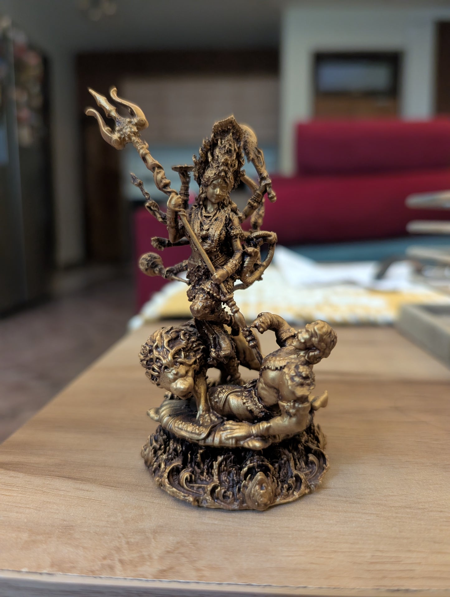 Goddess Durga Slaying Mahishasur – Power and Courage Embodied in Divine Decor - Fabzie - Home Decor Elegance