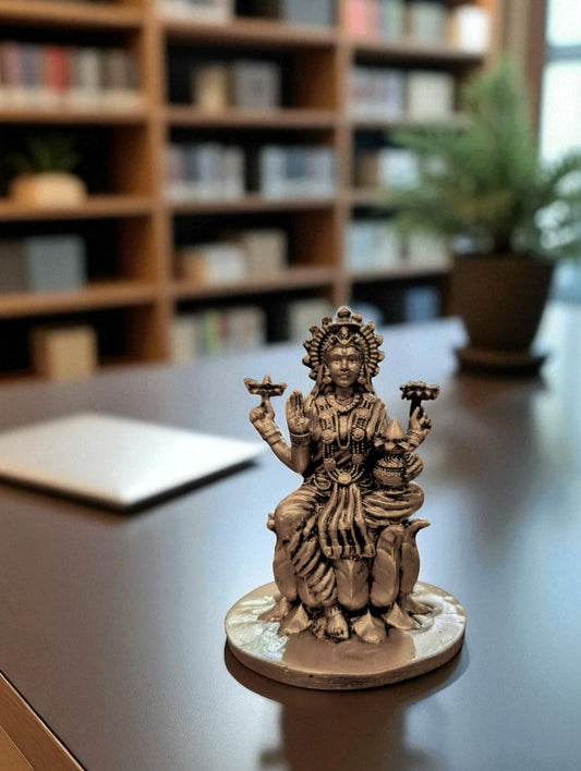 Goddess Lakshmi on Lotus – Radiant Symbol of Wealth for Office & Home Decor - Fabzie - Home Decor Elegance