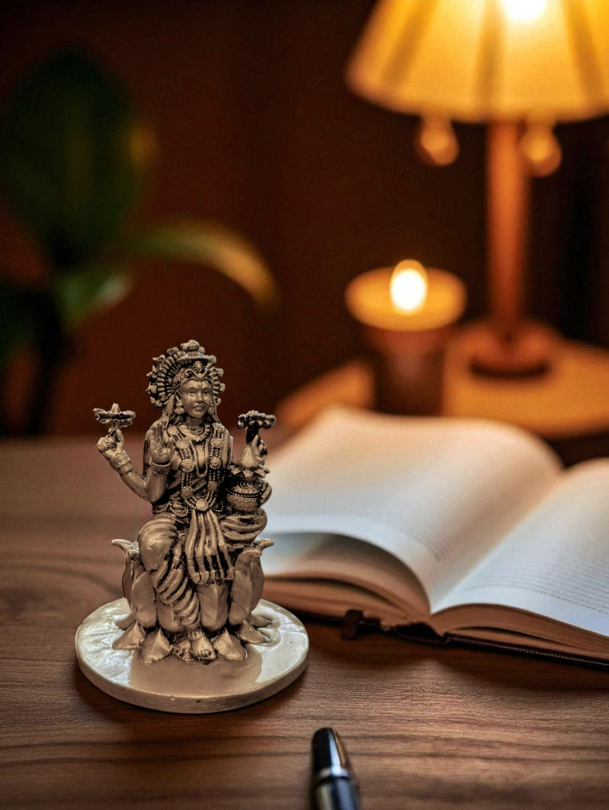 Goddess Lakshmi on Lotus – Radiant Symbol of Wealth for Office & Home Decor - Fabzie - Home Decor Elegance