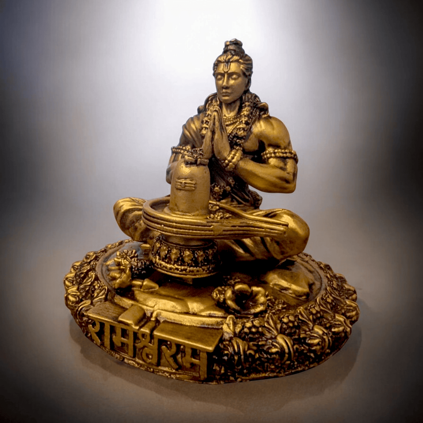 Shri Ram Worshipping Shivling at Rameshwaram – Premium Divine Car Dashboard Idol - Fabzie - Home Decor Elegance