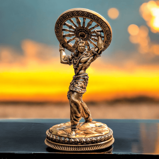When God Broke His Own Promise: Krishna Lifts the Chariot Wheel - Fabzie - Home Decor Elegance