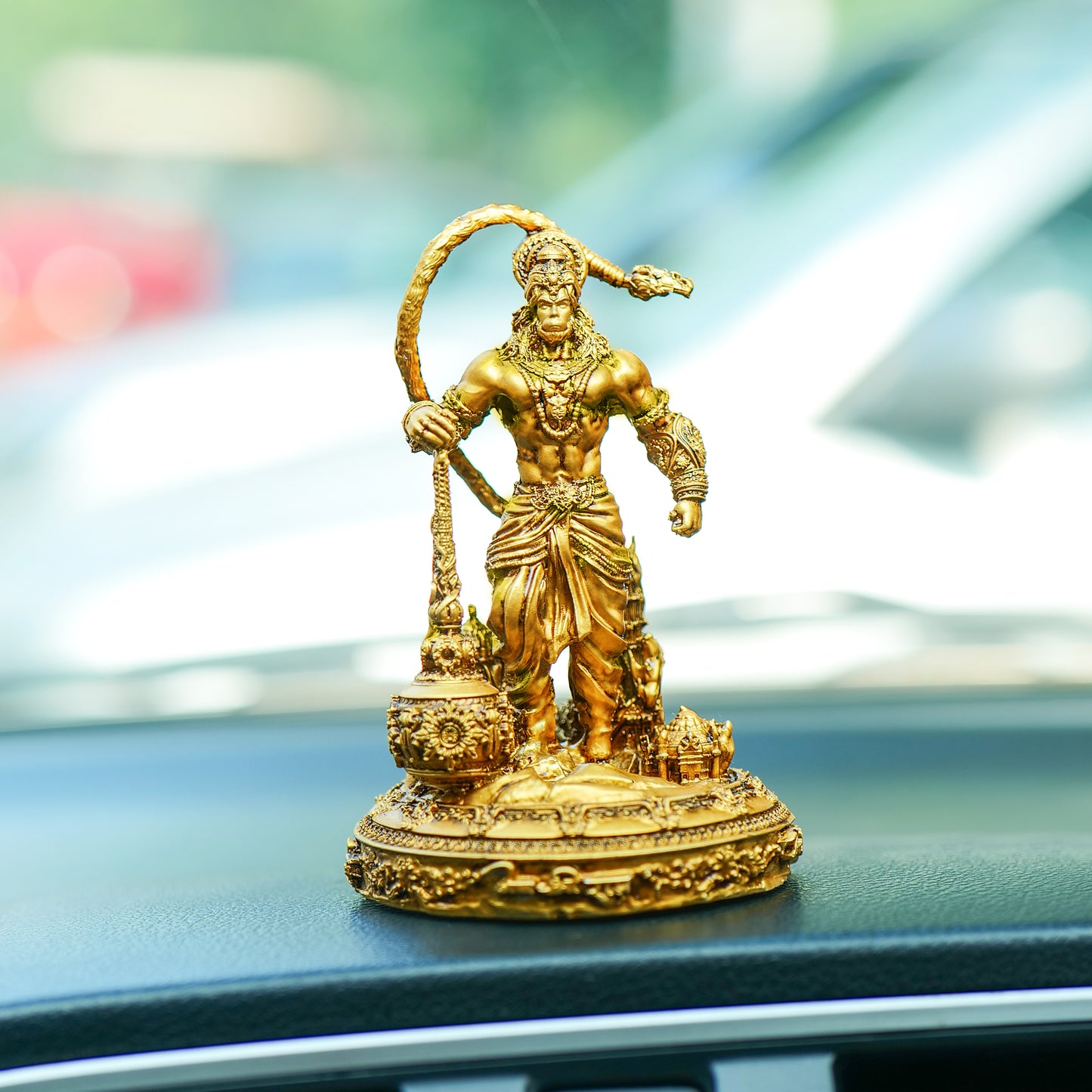 Hanuman Ji Lanka Dahan Car Dashboard Murti - Divine Protection & Energy".