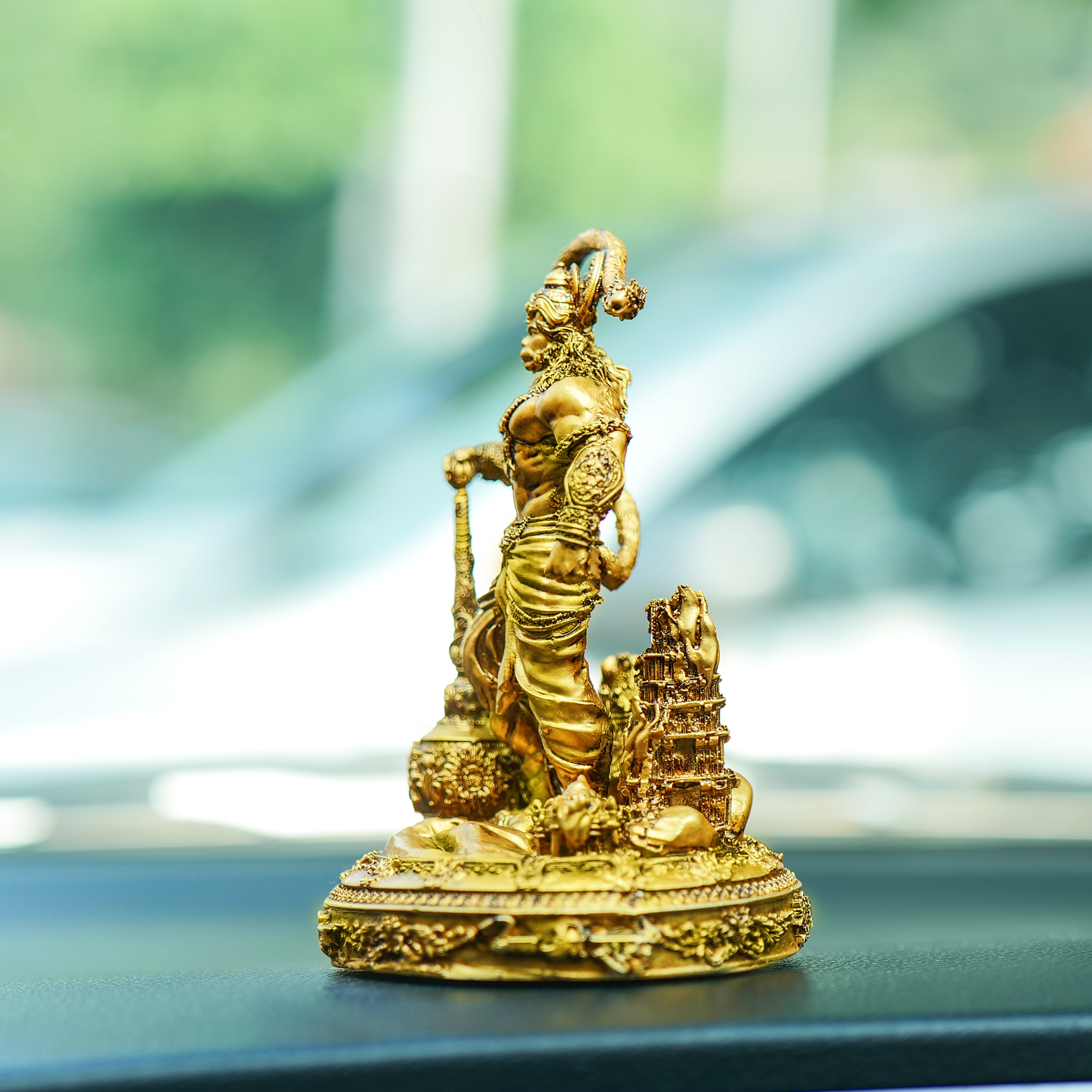Hanuman Ji Lanka Dahan Car Dashboard Murti - Divine Protection