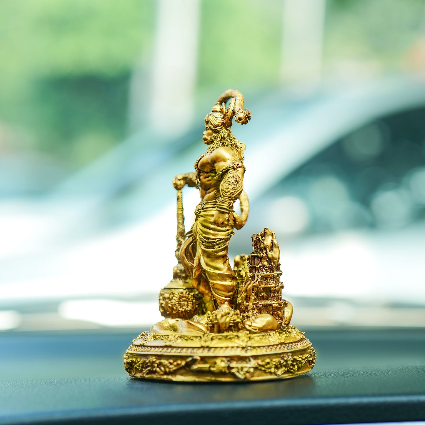 Hanuman Ji Lanka Dahan Car Dashboard Murti - Divine Protection & Energy".