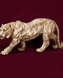 Bengal White Tiger Statue - Majestic Wildlife Home Décor.