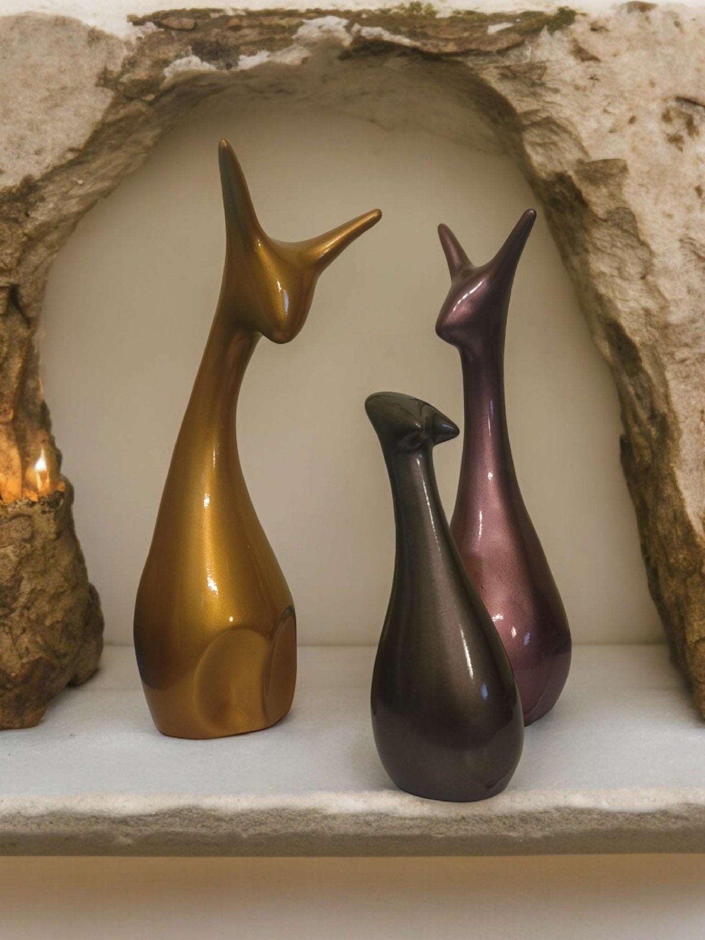 Cat Family Sculptures: Whimsical Feline Charm for Your Home and bedroom - Fabzie - Home Decor Elegance