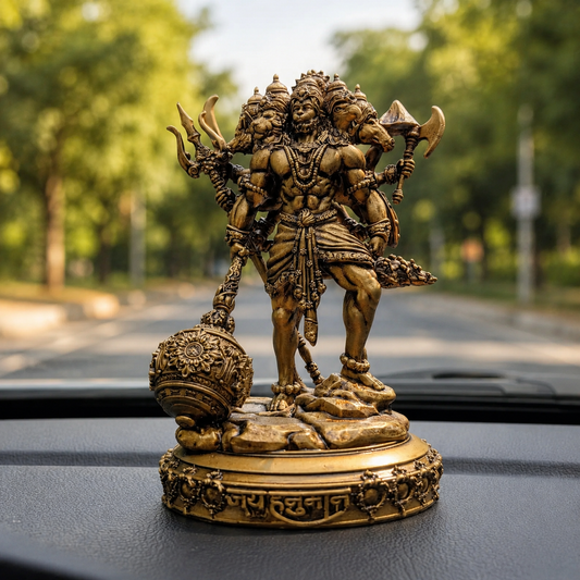 Panchmukhi Hanuman Ji – Guardian of Five Energies -  For Car Dashboard