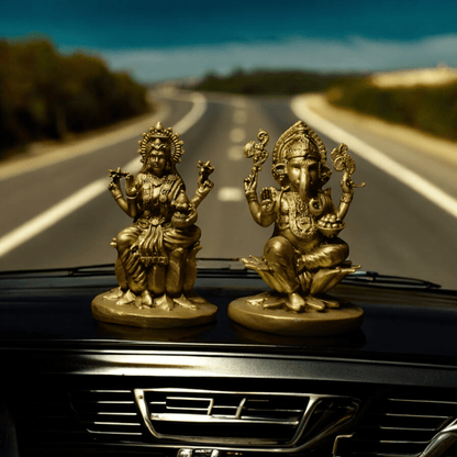 Laxmi ji and Ganesh ji Diwali Special - Car dashboard.