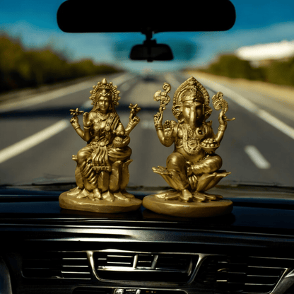 Laxmi ji and Ganesh ji Diwali Special - Car dashboard.