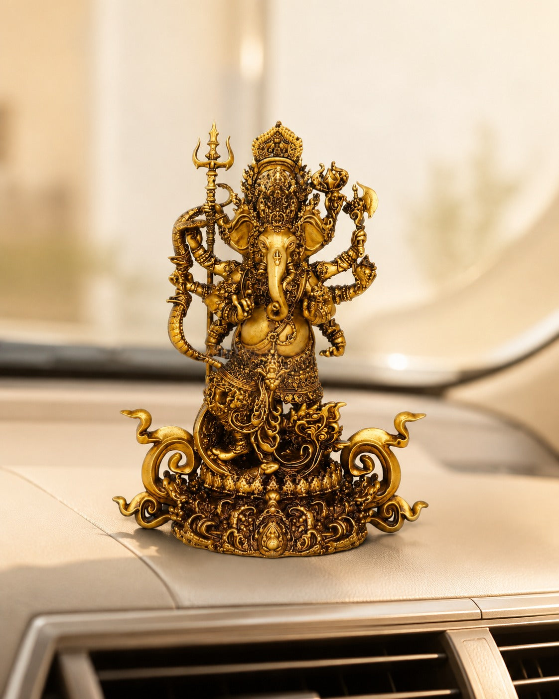 Ganesh Ji Nritya – Dance of Joy and Wisdom-Car dashboard - Fabzie - Home Decor Elegance