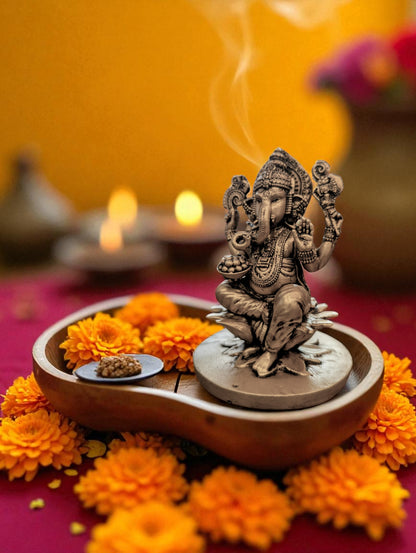 Lord Ganesha Seated on Lotus – Serene Presence for Office & Home Interiors - Fabzie - Home Decor Elegance