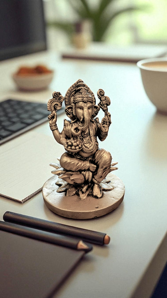Lord Ganesha Seated on Lotus – Serene Presence for Office & Home Interiors - Fabzie - Home Decor Elegance