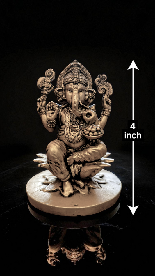 Lord Ganesha Seated on Lotus – Serene Presence for Office & Home Interiors