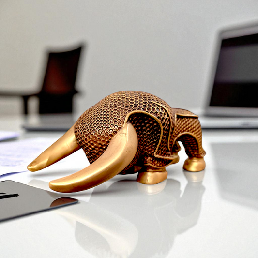 Bull Geometrical Sculpture – Symbol of Strength, Prosperity, and Ambition - Fabzie - Home Decor Elegance