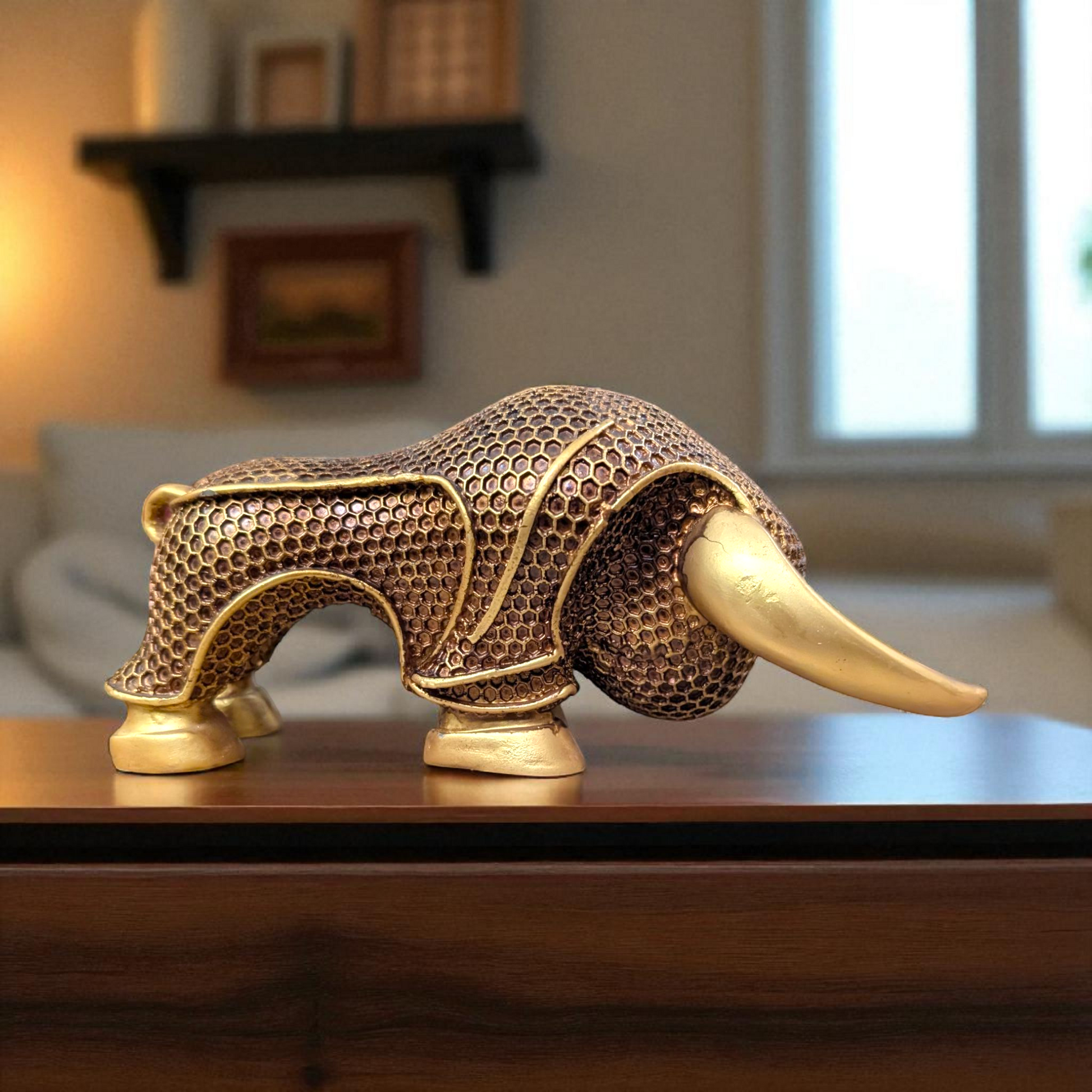 Bull Geometrical Sculpture – Symbol of Strength, Prosperity, and Ambition - Fabzie - Home Decor Elegance