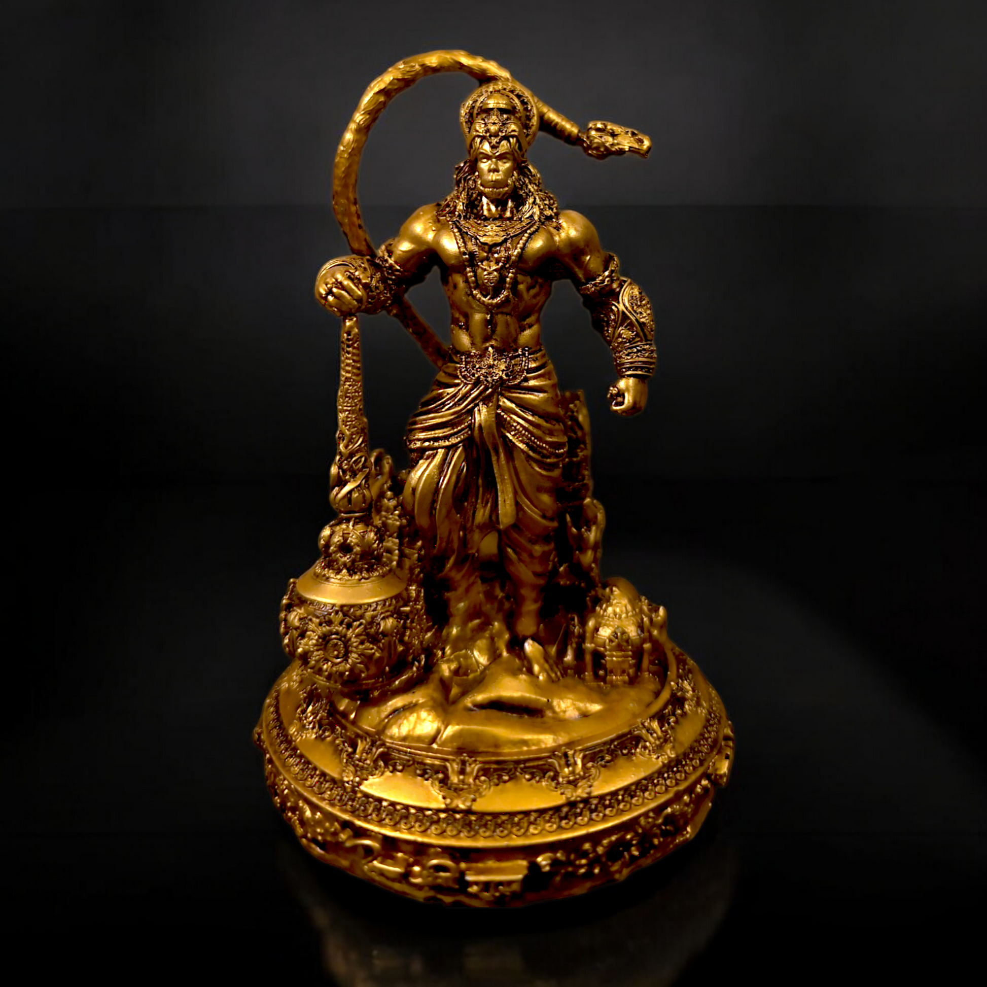 Hanuman Ji Lanka Dahan Car Dashboard Murti - Divine Protection & Energy"