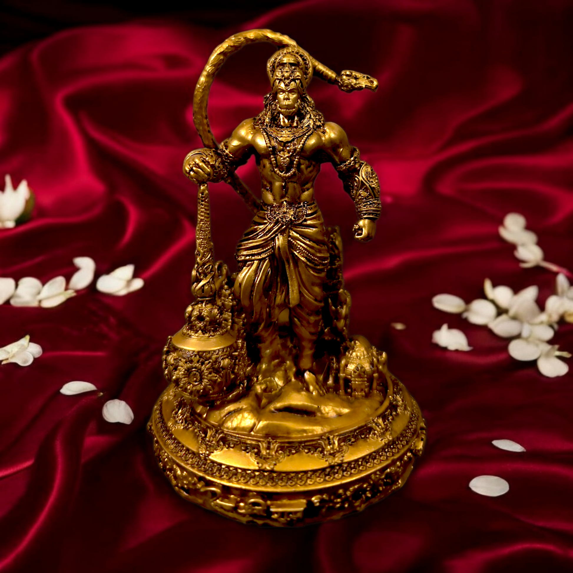 Hanuman Ji Lanka Dahan Car Dashboard Murti - Divine Protection & Energy"