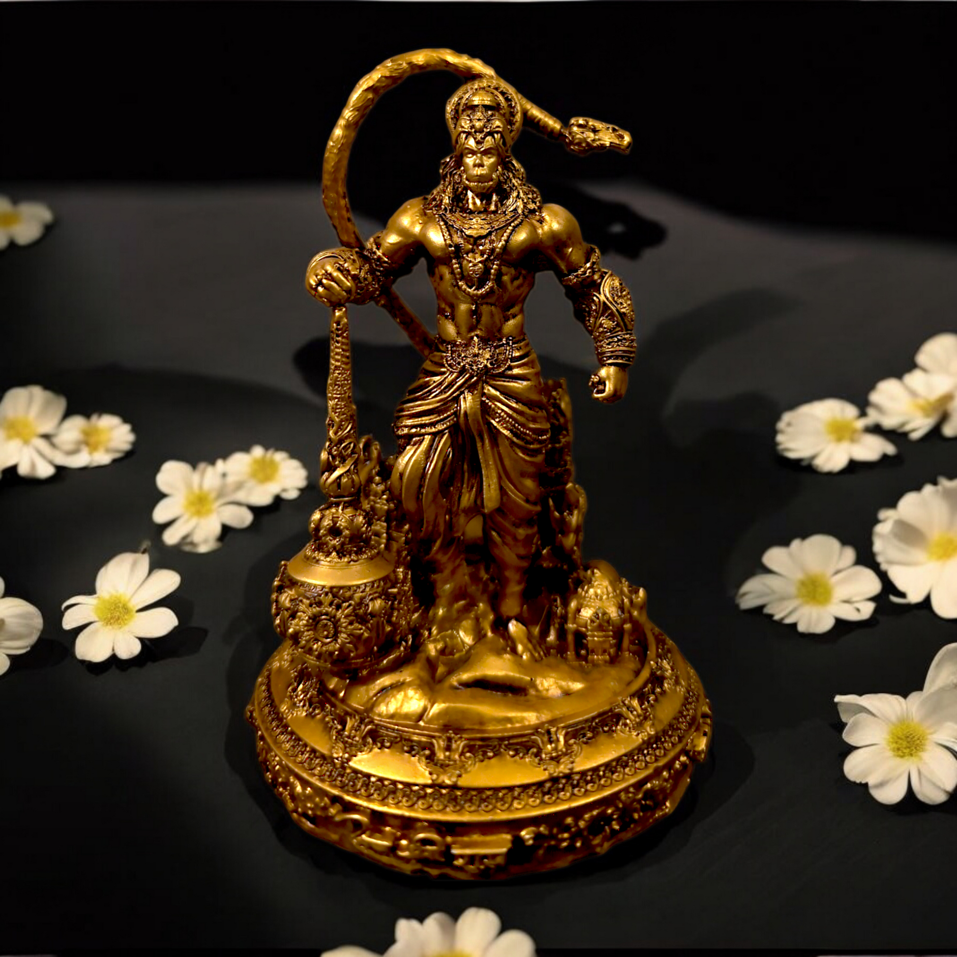 Hanuman Ji Lanka Dahan Car Dashboard Murti - Divine Protection & Energy"