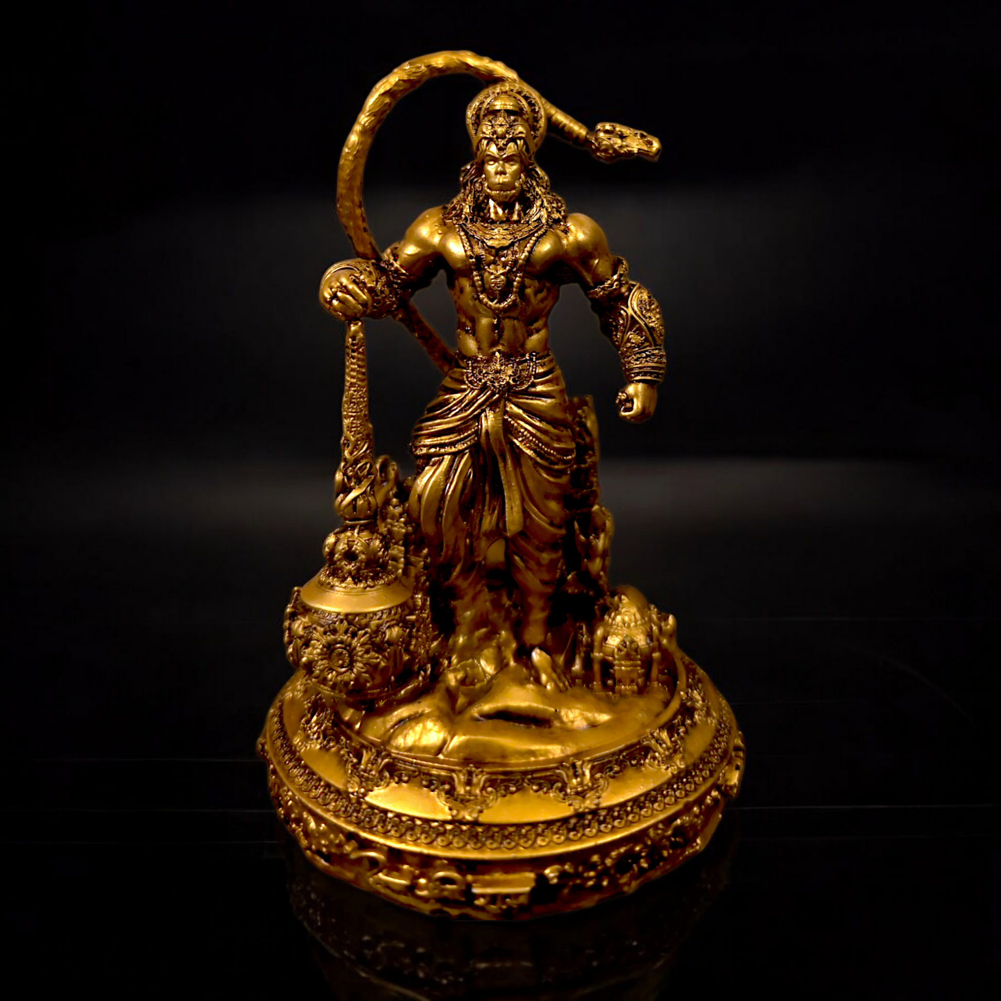 Hanuman Ji Lanka Dahan Car Dashboard Murti - Divine Protection & Energy"