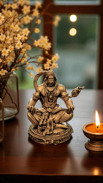Hanuman Ji in Meditation Pose – Peaceful Energy for Home & Workspace - Fabzie - Home Decor Elegance