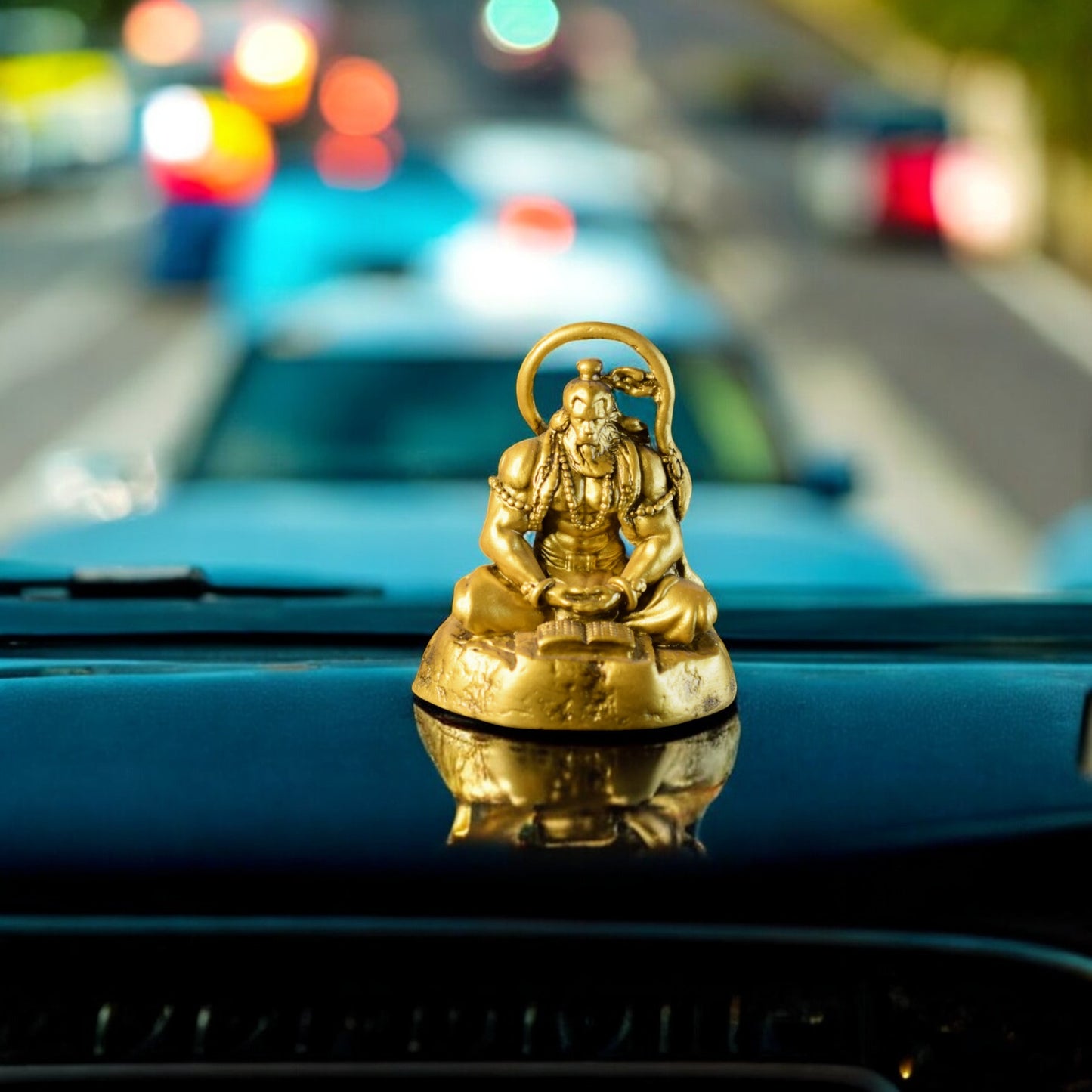 Meditating Hanuman ji Murti for car dashboard - Spiritual Hindu Décor - Fabzie - Home Decor Elegance