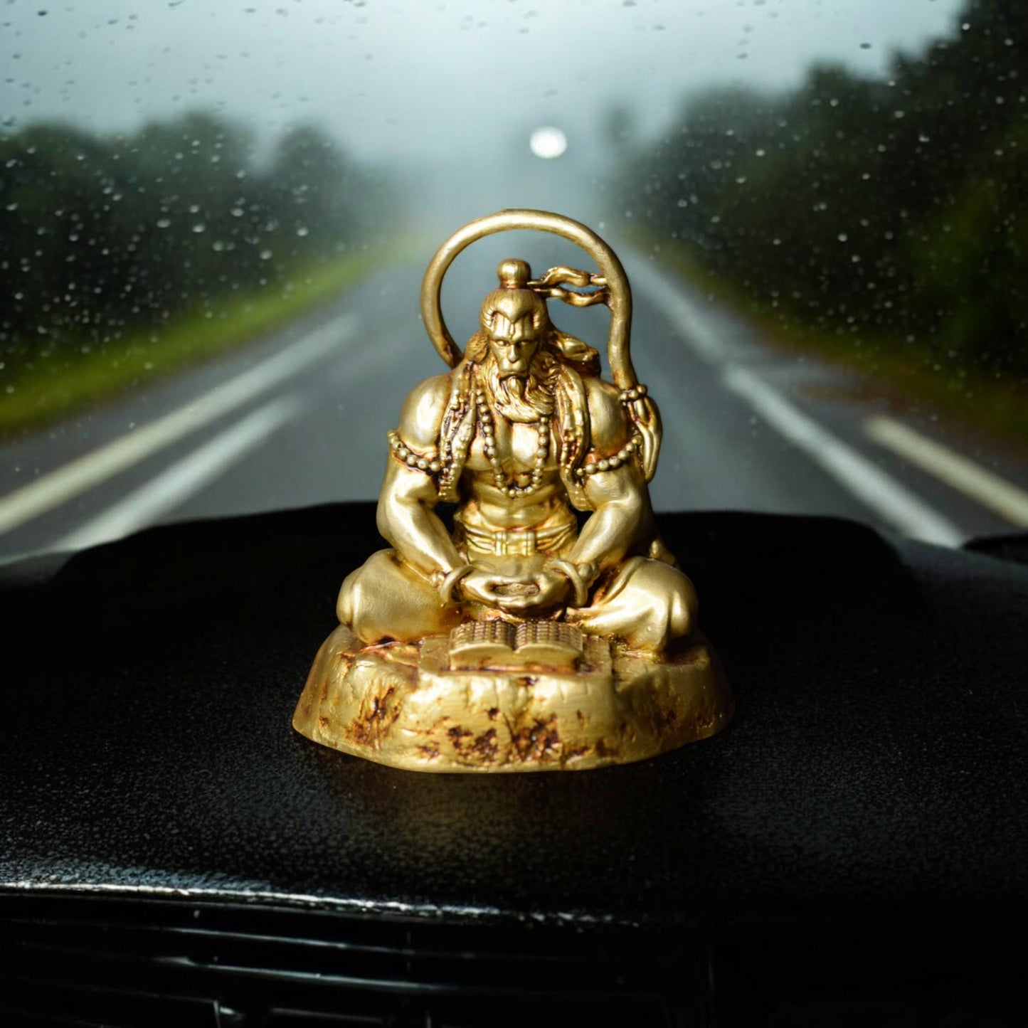 Meditating Hanuman ji Murti for car dashboard - Spiritual Hindu Décor - Fabzie - Home Decor Elegance