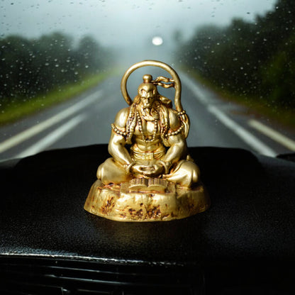 Meditating Hanuman ji Murti for car dashboard - Spiritual Hindu Décor - Fabzie - Home Decor Elegance